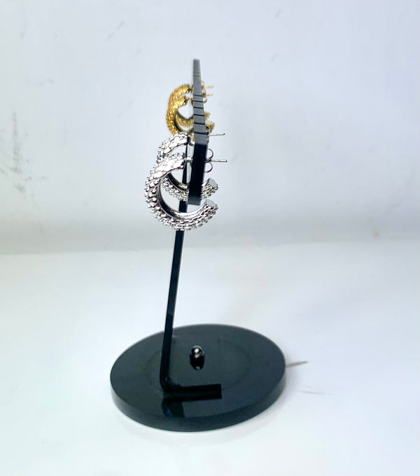 Crested Hoop Earrings