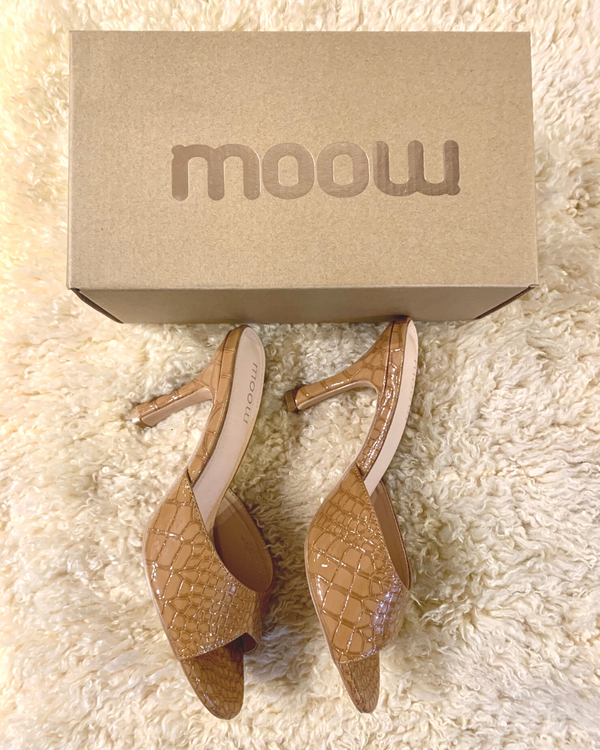 Ruby Beige Mule Heels