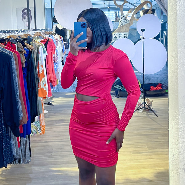 Rose Cut Out Bodycon Dress